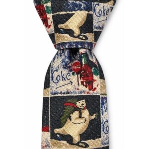 Vintage COCA COLA  Mens Polar Bear Neck Tie 56 Inches COKE
